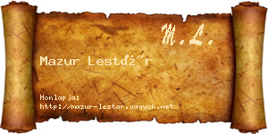 Mazur Lestár névjegykártya